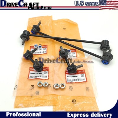 OEM 4Pcs Front & Rear Sway Bar Stabilizer End Link Set For 12-15 Honda Civic ILX