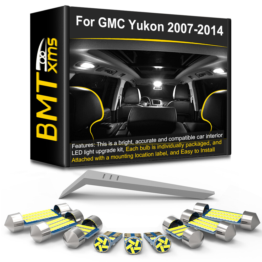 17 x White Interior LED Lights Bulb Package Kit for 2007-2014 GMC Yukon Denali
