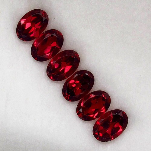ALLURING SET! 3.55ct.Premium Purple Pink Rhodolite Garnet Madagascar Oval 6x4mm.