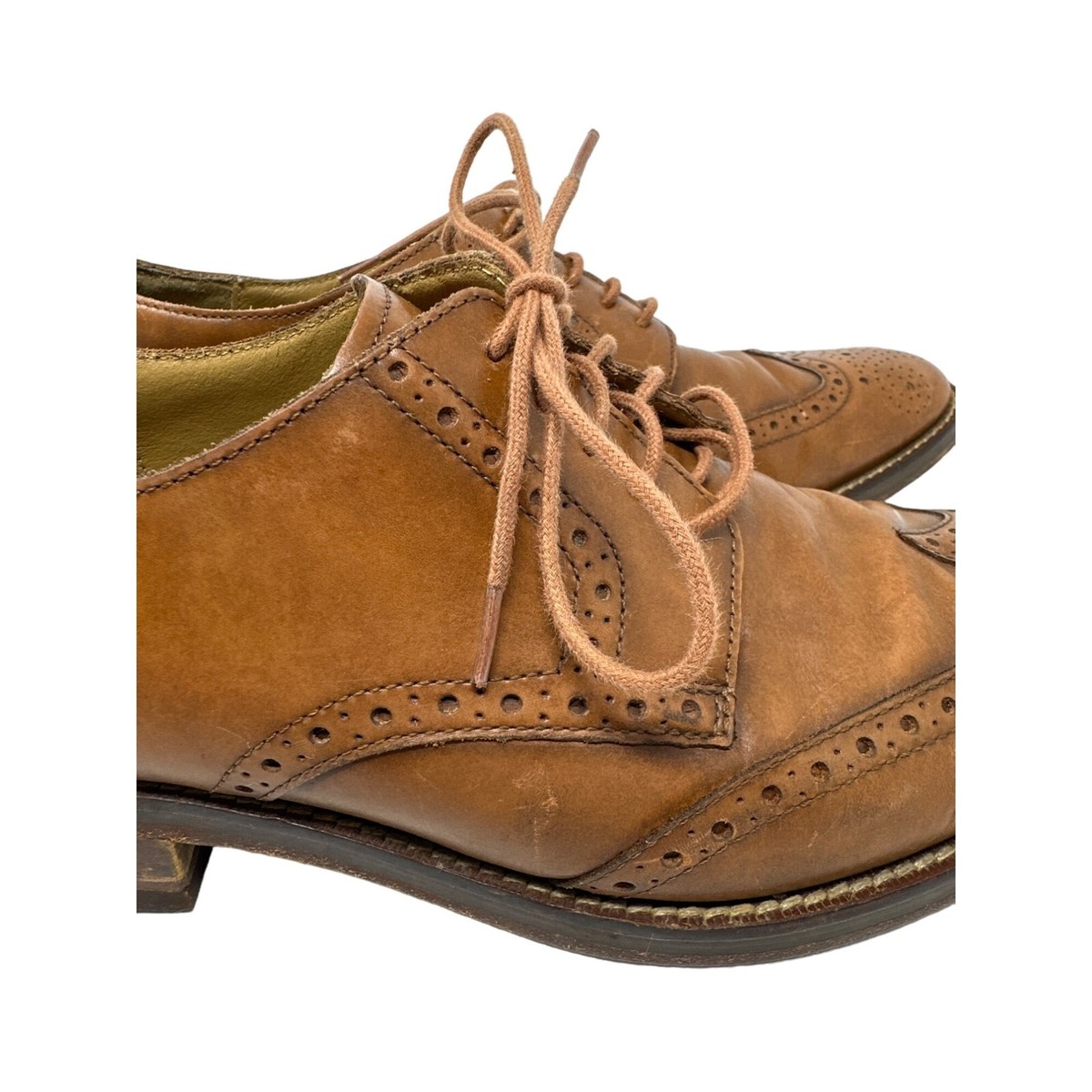 VERY GOOD Cole Haan Oxford Wingtip Cap Toe Bal Brogue Brown Made in USA 9 Men main image 4