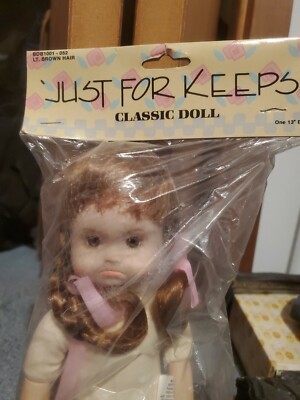 Just For Keeps Classic Doll 13'' Soft Body Lt Brown Hair BDB1001-052 NWT Vintage
