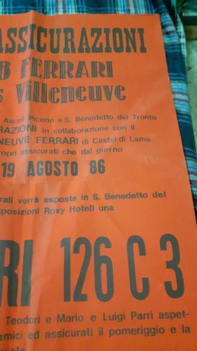 1986 - Toro Ass San Benito Tr 70x95CM - Club Ferrari Giles Villeneuve - Picture 3 of 4