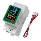 100A Voltmeter Ammeter Voltage Din Rail AC Power Energy kwh Meter Wattmeter LCD