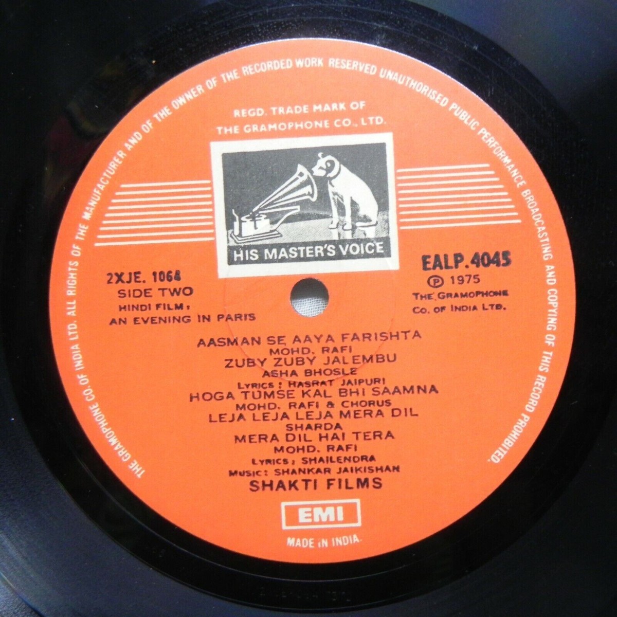 Rafi Hit Aasmaan Se Aaya Farishta An Evening In Paris LP Bollywood