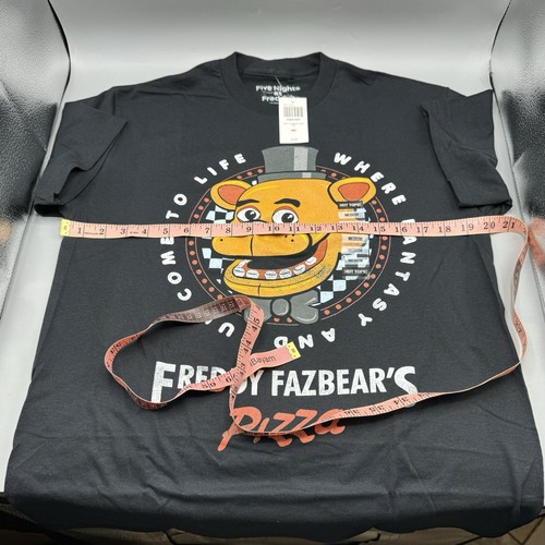 Five Nights At Freddy's Freddy Fazbear's Pizzeria Logo T-Shirt MEDIUM New - Picture 3 of 6