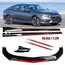 Front Bumper Lip Splitter Spoiler Side Skirt For Honda Fit 06-20 Bod Kit