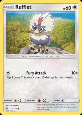 Pokemon Rufflet (177/277) Cosmic Eclipse LP