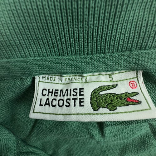Polo Lacoste verde tinta unita - Taglia 5 uomo - Imagen 6 de 9