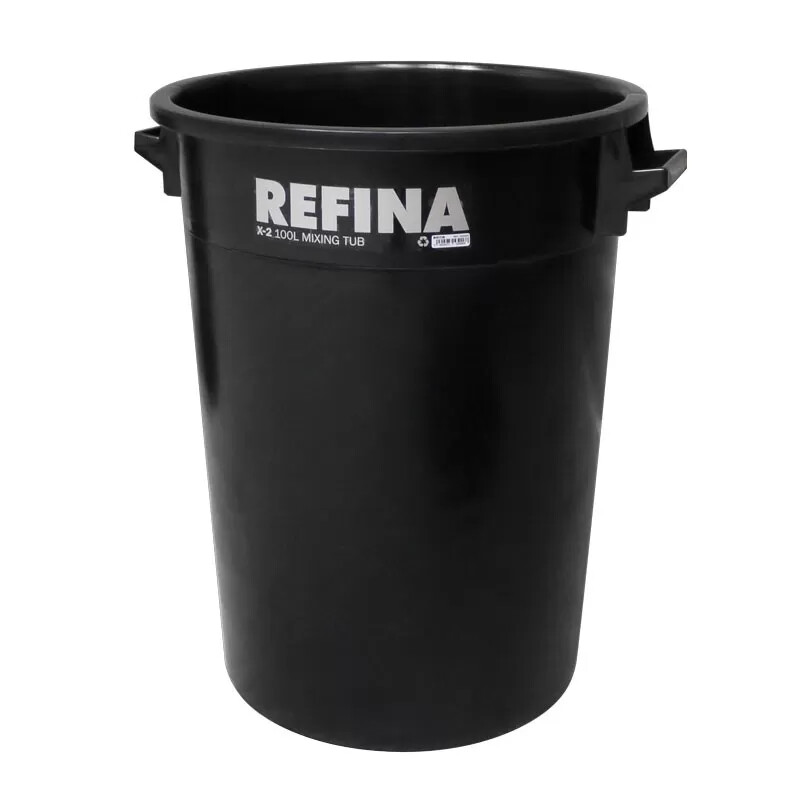 🔥 Refina Black Mixing Bucket Large 35L 50L 75L 100L Plaster Tub