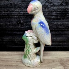 Vintage Japan Macaw Parrot Sculpture Art Deco 9"