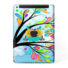Skins Decal Wrap for Apple iPad 9.7 2017-Colorful Artistic Owl in tree