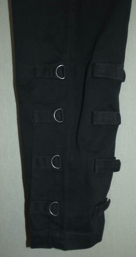French Connection 0/2x27" Gray Cotton Twill Ankle Pants slim fit tapered-skinny - Picture 6 of 12