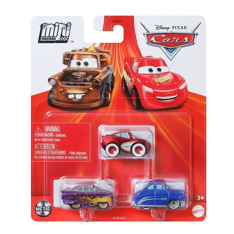 Disney Mcqueen Cars Hot Rod Diecast Roman & Hudson - 3 Pack