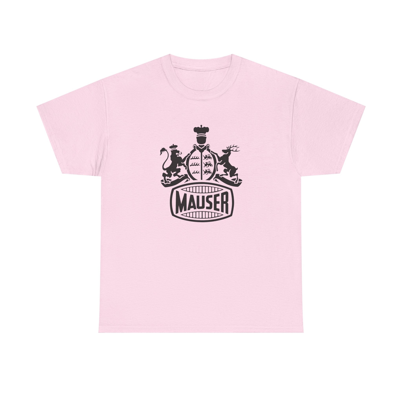 Mauser German Gun Rifle Weapons Arms Manufacturer Badge Emblem Logo Deer Shirt