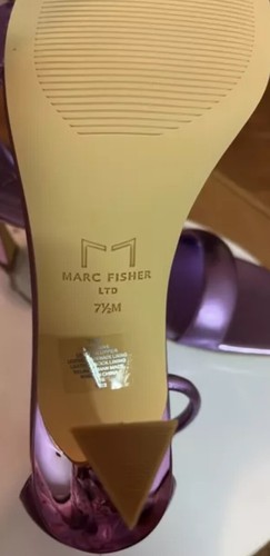 Marc Fisher Womens LTD Derine Purple Ankle Strap Heeled Sandals Square Toe Sz 7M - 第 11/14 張圖片