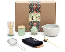 Japanese Matcha Tea Set, Matcha Bowl with Pouring Spout, Matcha Whisk, Tea Scoop