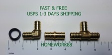 260 Pack XFITITNG 1/2" Pex B Crimp Fittings w. Copper Crimp Rings , Lead Free