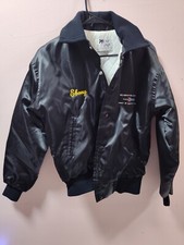 VINTAGE "Ebony" Amtrak WestWind Wilmington Shops First in Safety Bomber Jacket S