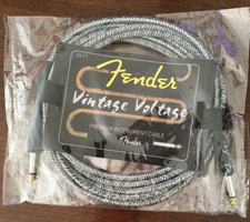 Fender Vintage Voltage Pro-Guitar Lead Cable 3m White/Black UK Fast Delivery