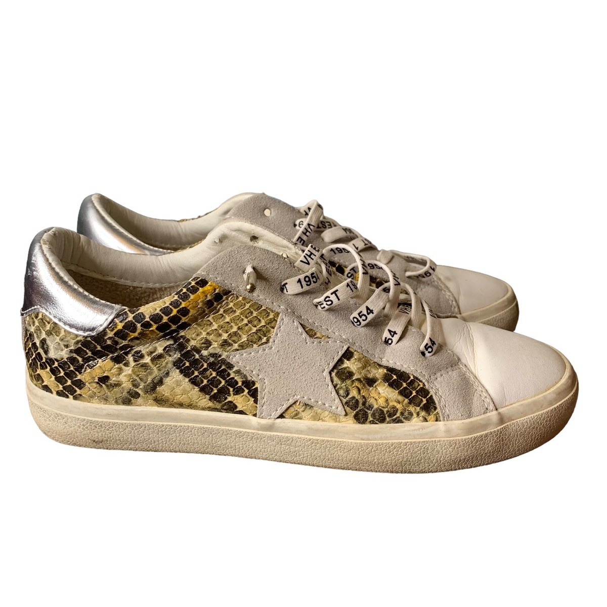 Vintage Havana Kate Sneakers Women Size 7.5 Snake Skin Star White