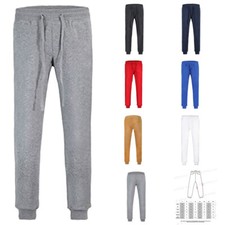 Men's Gym Workout Jogger Fleece Drawstring Elastic Sweatpants with Pocket FL71EY