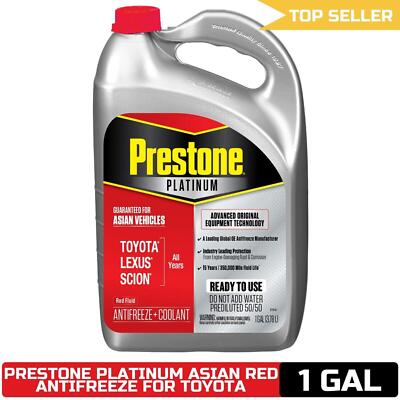 Prestone Platinum Asian Red Antifreeze & Coolant 50/50 Prediluted, Toyota Lexus
