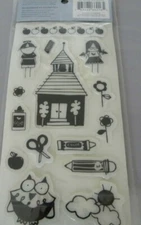 Heidi Grace 15 Rubber Cling Stamps  4x8 School