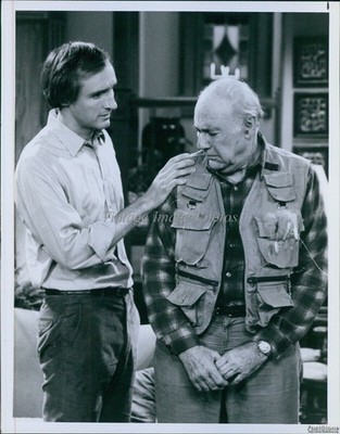 1983 Family Ties Michael Gross John Randolph Comedy Nbc Actor Vintage Photo 7x9