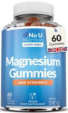 Magnesium Citrate Gummies 1250mg for Adults and Kids (5 ) 60 Vegan Gummies Berry 0.23 per thousand milligrams