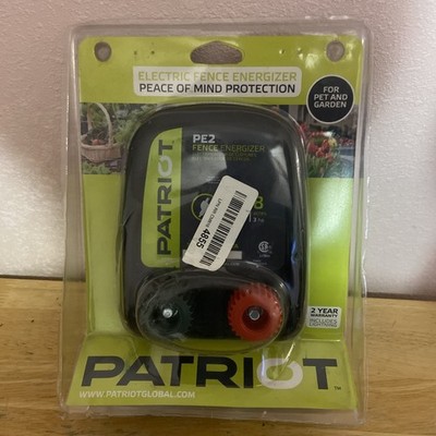 Patriot PE2 Electric Fence Energizer For Pet & Garden 2 Miles 8 Acres open box 