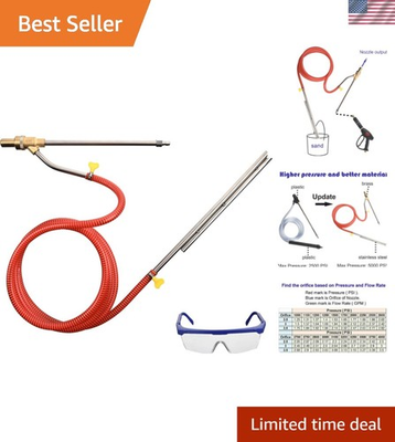 #ad Pressure Washer Sandblasting Kit Wet Sand Blaster Attachment 5000 PSI 1 4 ... $59.99