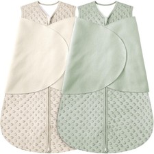 BSTOPPT Newborn Sleep Sack Baby Swaddle,0-12 Months,3-Way Adjustable Wearable