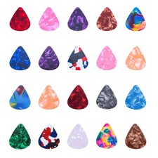 24 Pack Colorful Celluloid Guitar Picks Plectrums for Acoustic Electric Guitar