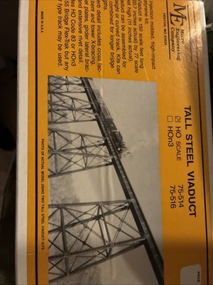 Ho Scale Lot Of Two Micro Engineering Tall Steel Viaducts Read