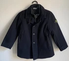 Authentic STONE ISLAND Junior A/W 2009 Black Wool Coat Kids 6 Years