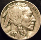 1927-P Buffalo Nickel Choice Original XF Full Horn
