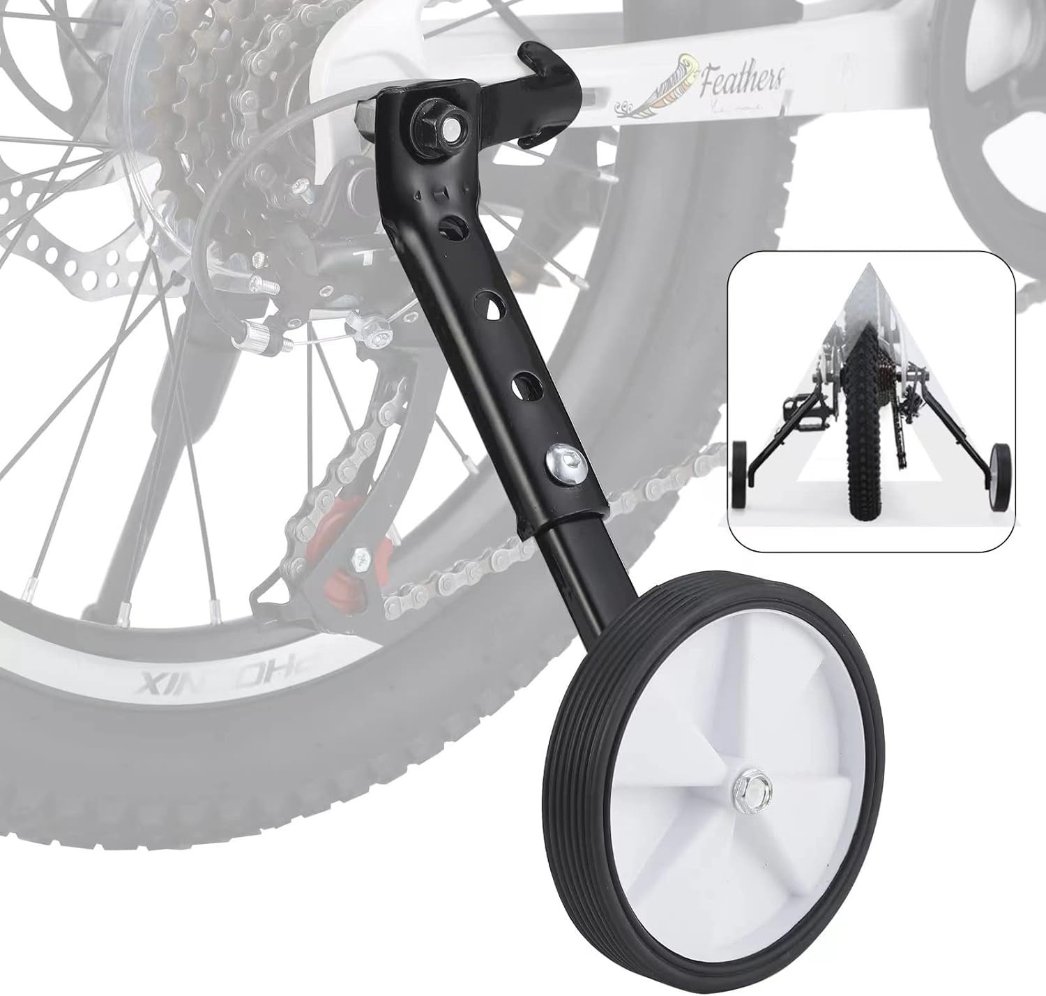 Multi-speed Bicycles Training Wheels for Bike fit for 16/18/20/22 Inch 1 Pair