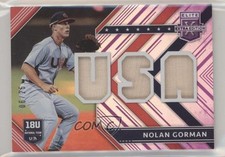 2018 Panini Elite Extra Edition USA Materials Purple 6/25 Nolan Gorman o7m