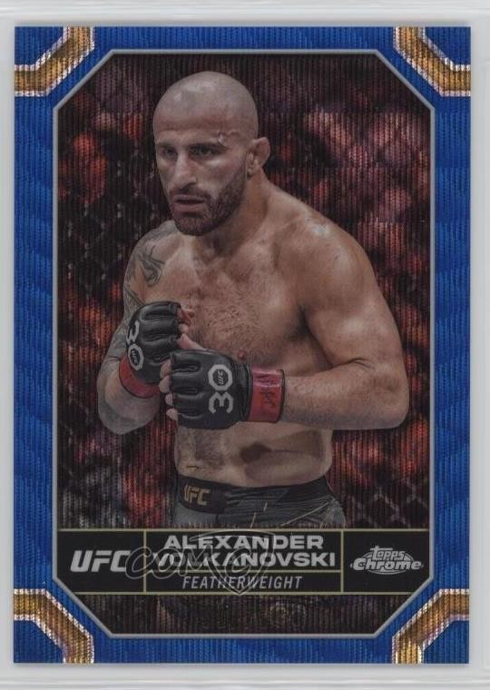 2024 Topps Chrome UFC Blue Wave Refractor /75 Alexander Volkanovski #7 1d77