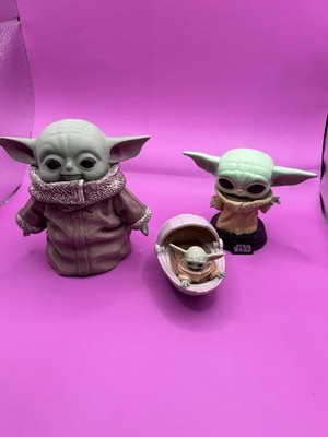Star Wars Mandalorian The Child Grogu Baby Yoda  Lot Of 3 Funko Pop Pull Back