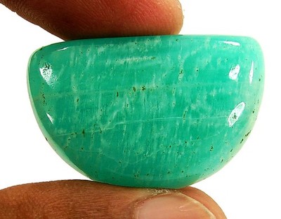 37.50 Ct Natural Green Amazonite Loose Gemstone Cabochon Wire Wrap Stone - 1804