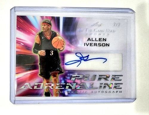 Allen Iverson 2025 Leaf In The Game Used Acetate Pure Adrenaline Auto 2/2