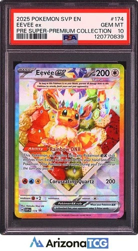 Pokemon 2025 Eevee Ex 174 Promo Super-Premium Collection GEM MINT PSA 10