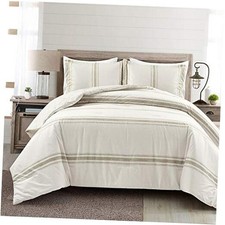 Comforter Farmhouse Stripe Full/Queen Neutral