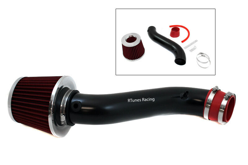 Matte Black/Red 05-09 Charger/Magnum/300 3.5 V6 Ram Air Intake + Filter