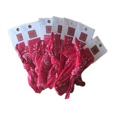 5 Pack Red 100 Cotton Bandanas, Time and Tru, New