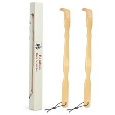 17 Inch Bamboo Back Scratcher 2 Pack Wooden Long Handle Massager Gift Set