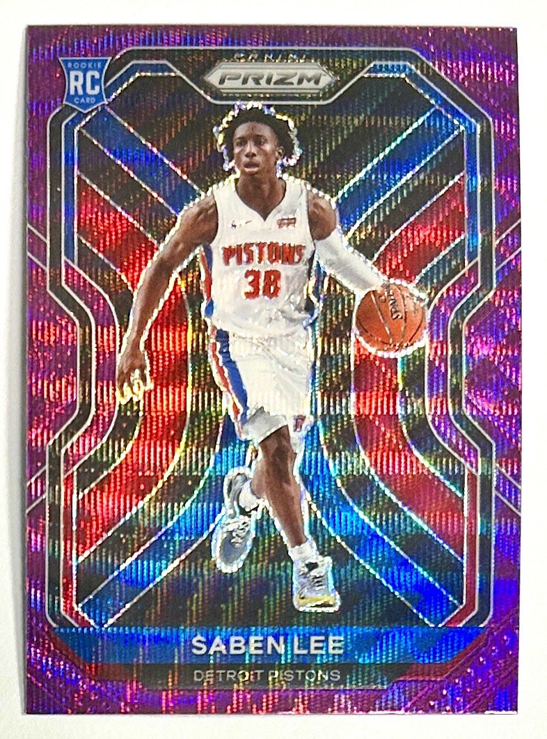 2020-21 Prizm Saben Lee Purple Wave Prizm Refractor Rookie SP RC #261 Olympiacos