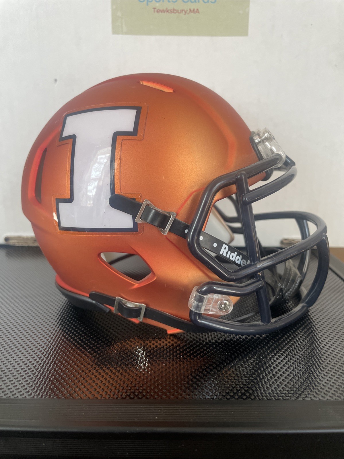 ILLINOIS FIGHTING ILLINI  MINI NCAA RIDDELL FOOTBALL HELMET