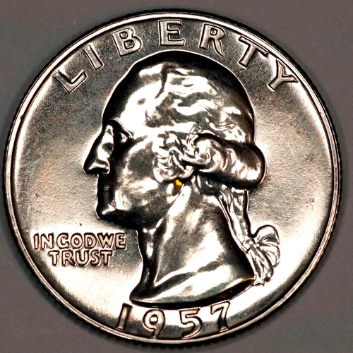 1957 Proof Washington Quarter ~ GEM PF UNC ~ 90% Silver ~ FREE SHIPPING